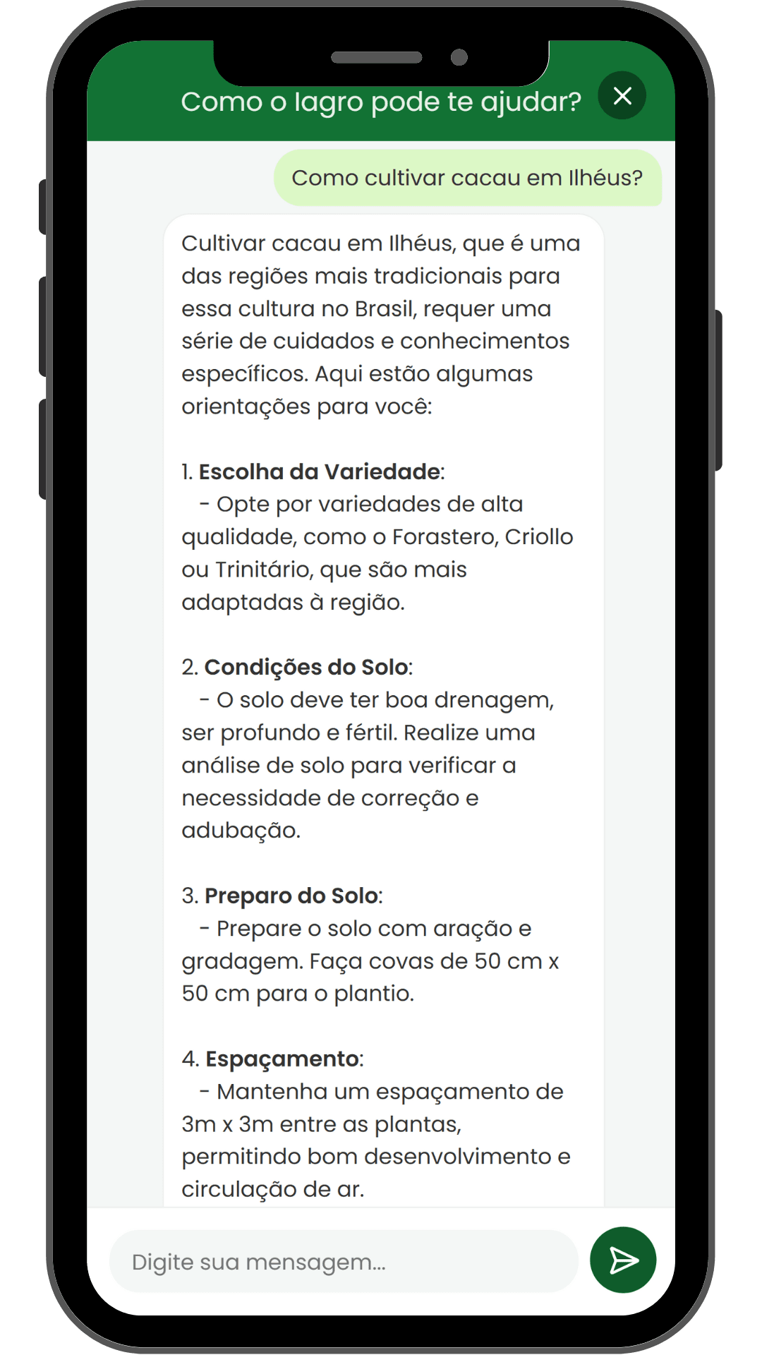 Solução recomendada